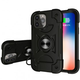 Coque Survivor pour iPhone 13/14 - silicone antichoc - aimant et bague
