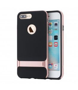 Coque iPhone 7 Plus / 8 Plus ROCK contour bumper rose Royce with kick stand
