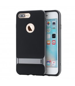 Coque iPhone 7 Plus / 8 Plus ROCK contour bumper gris Royce with kick stand