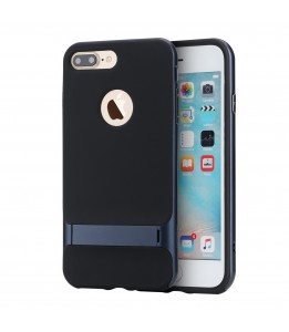 Coque iPhone 7 Plus / 8 Plus ROCK contour bumper bleu navy Royce with kick stand