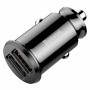 MINI CHARGEUR VOITURE DOUBLE USB BASEUS GRAIN - 3.1A - NOIR