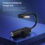 ROCK Mini adaptateur audio et connecteur lightning - 2 en 1 8 broches + 3,5 mm femelle à 8 broches mâle