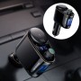 Baseus Chargeur de voiture Wireless Bluetooth V4.2 Transmetteur FM Lecteur MP3 3.4A Double chargeur de voiture USB, Support U...