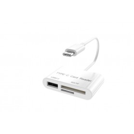 Lecteur de carte USB-C vers SD TF 3 en 1 - Kit adaptateur pour appareil photo USB-C USB Lecteur de carte SD TF