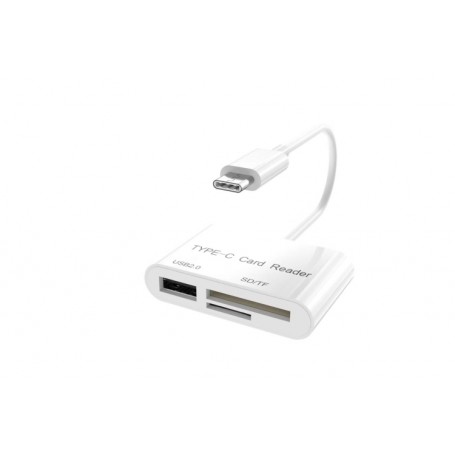 Lecteur de carte USB-C vers SD TF 3 en 1 - Kit adaptateur pour appareil photo USB-C USB Lecteur de carte SD TF