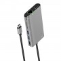 Dock 8 en 1 USB-C / TYPE-C à PD USB-C / TYPE-C Chargement + 100M Port Ethernet + Dual USB 3.0 + HDMI + VGA + SD Slot SD + 3.5...