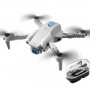Drone V20 WIFI FPV Mini, pliable, télécommande, double camera Full HD, Gris