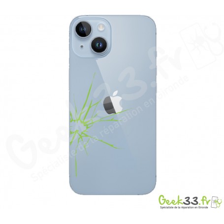 Réparation vitre arriere Apple iPhone 14 avec charge induction