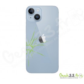 Réparation vitre arriere Apple iPhone 14 Plus avec charge induction, Flash, Macsafe