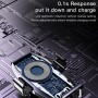 Support smartphone voiture 2 en 1 Clip Invisible charge Sans Fil  15W (Noir)