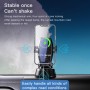 Support smartphone voiture 2 en 1 Clip Invisible charge Sans Fil  15W (Noir)