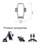 Support smartphone voiture 2 en 1 Clip Invisible charge Sans Fil  15W (Noir)