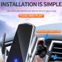 Support de voiture automatique Q2 15W Grille aération, induction magnétique micro USB, lightning et TypeC / connecteur magn...