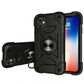 Coque Survivor pour iPhone XR - silicone antichoc - aimant et bague