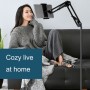 Support  tablette hauteur 155cm Live Broadcast Bedside Lifting Bracket Telescopique pour les tablette jusqu'a 20cm de large