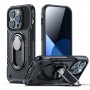 Coque Survivor pour iPhone 14 Plus - silicone antichoc - aimant et bague