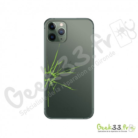Réparation vitre arriere Apple iPhone 11 Pro Max avec chassis
