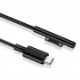 Câble de chargeur pour Microsoft Surface Pro 7/6/5/4/3 / Microsoft Surface Go vers USB-C - 1,60m