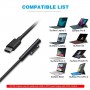 Câble de chargeur pour Microsoft Surface Pro 7/6/5/4/3 / Microsoft Surface Go vers USB-C - 1,60m