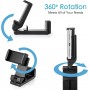 Support de téléphone portable pour avion, support de voyage portable, pliable et rotatif, support de siège de train pour self...
