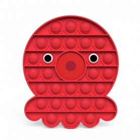 Les POP IT !  - Jouet Bulle Anti-Stress Jouets Adultes Enfants Jouet Sensoriel Pour Soulager L'autisme - Pieuvre Rouge