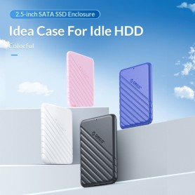 Boîtier de stockage externe pour boîtier de disque dur USB 3.0 USB-A vers Type-C 2,5 pouces