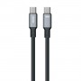 Câble de données en silicone 100 W USB-C/Type-C vers USB-C/Type-C, longueur : 1,2 m (noir)