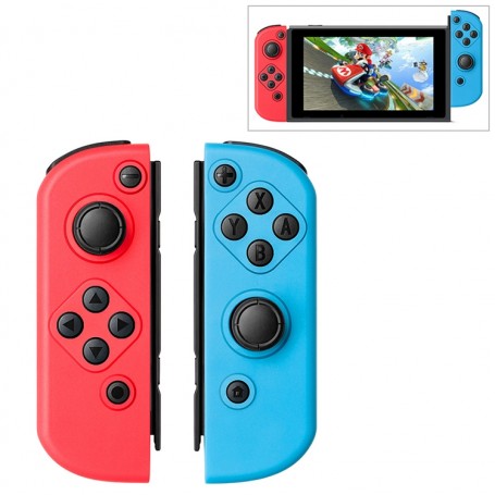 Manette de jeu Joypad sans fil Bluetooth gauche et droite pour commutateur (bleu + rouge)