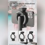 Trépied magnétique pour perche à selfie, tige stabilisatrice portative avec télécommande (blanc)