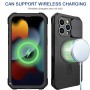 Coque Survivor pour iPhone 15 - silicone antichoc - aimant et bague