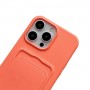 Étui de téléphone en silicone liquide avec fente pour carte avec lanière