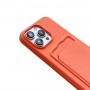 Étui de téléphone en silicone liquide avec fente pour carte avec lanière