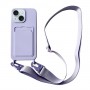 Étui de téléphone en silicone liquide avec fente pour carte avec lanière