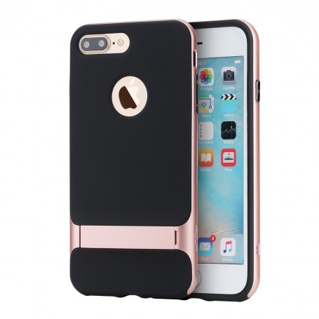 Coque iPhone 7 Plus / 8 Plus ROCK contour bumper rose Royce with kick stand
