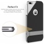 Coque iPhone 7 Plus / 8 Plus ROCK contour bumper gris Royce with kick stand