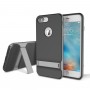 Coque iPhone 7 Plus / 8 Plus ROCK contour bumper gris Royce with kick stand