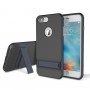 Coque iPhone 7 Plus / 8 Plus ROCK contour bumper bleu navy Royce with kick stand