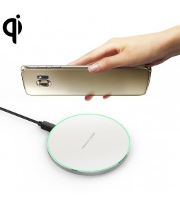 Socle de charge  Qi Wireless Charger Aluminium Blanc