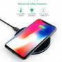 Socle de charge  Qi Wireless Charger Aluminium Noir