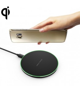 Socle de charge  Qi Wireless Charger Aluminium Noir