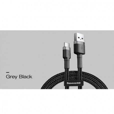 Cable Baseus USB-C - USB 2A longueur 3m Noir