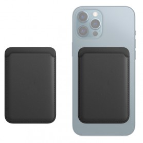 Porte-cartes en cuir avec MagSafe pour iPhone