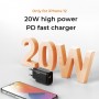 JOYROOM 20W Chargeur de voyage intelligent double port PD + QC3.0